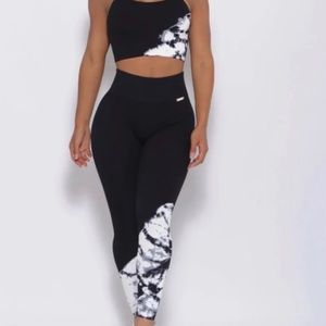 XS Bombshell Sportswear Black Dip and Dye leggings